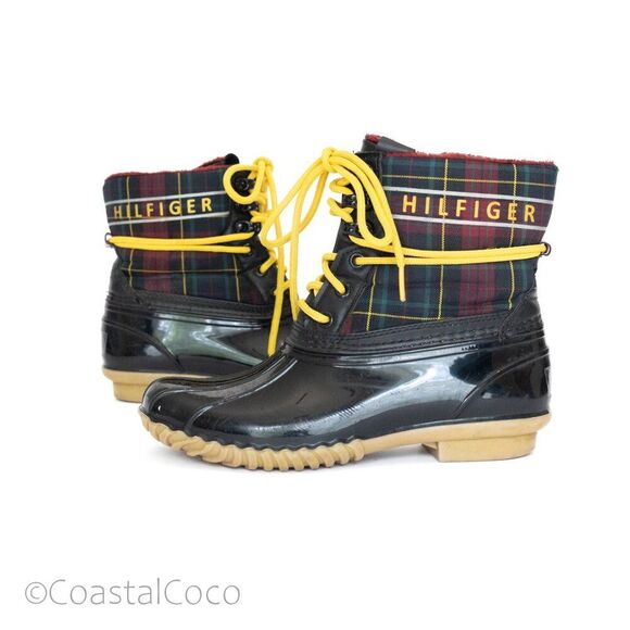 Tommy Hilfiger Hessa Duck Boots Womens 6 Waterproof Winter Warm Boots Snow/Rain - Picture 2 of 10